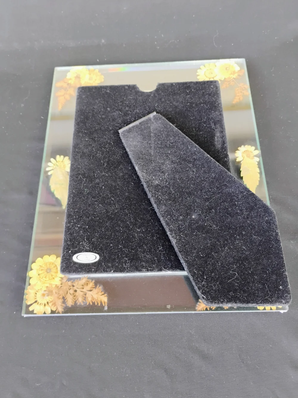 Floral Pressed Flower Glass Photo Frame - Yellow